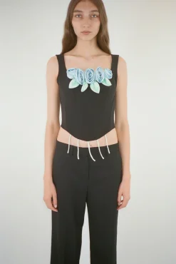 Women Sandy Liang Tops^Barque Corset In Blue