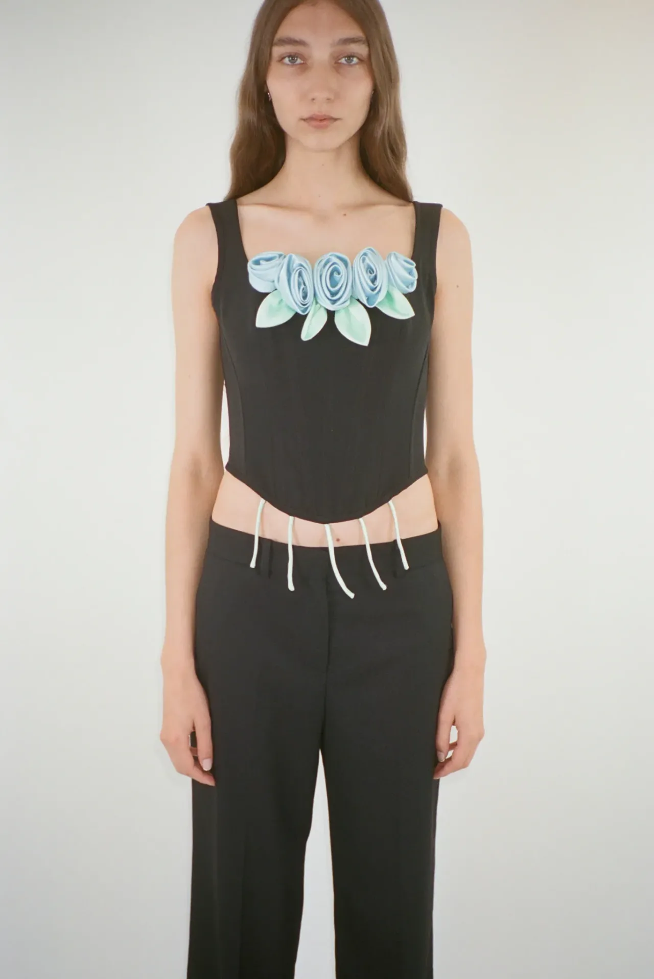Women Sandy Liang Tops^Barque Corset In Blue