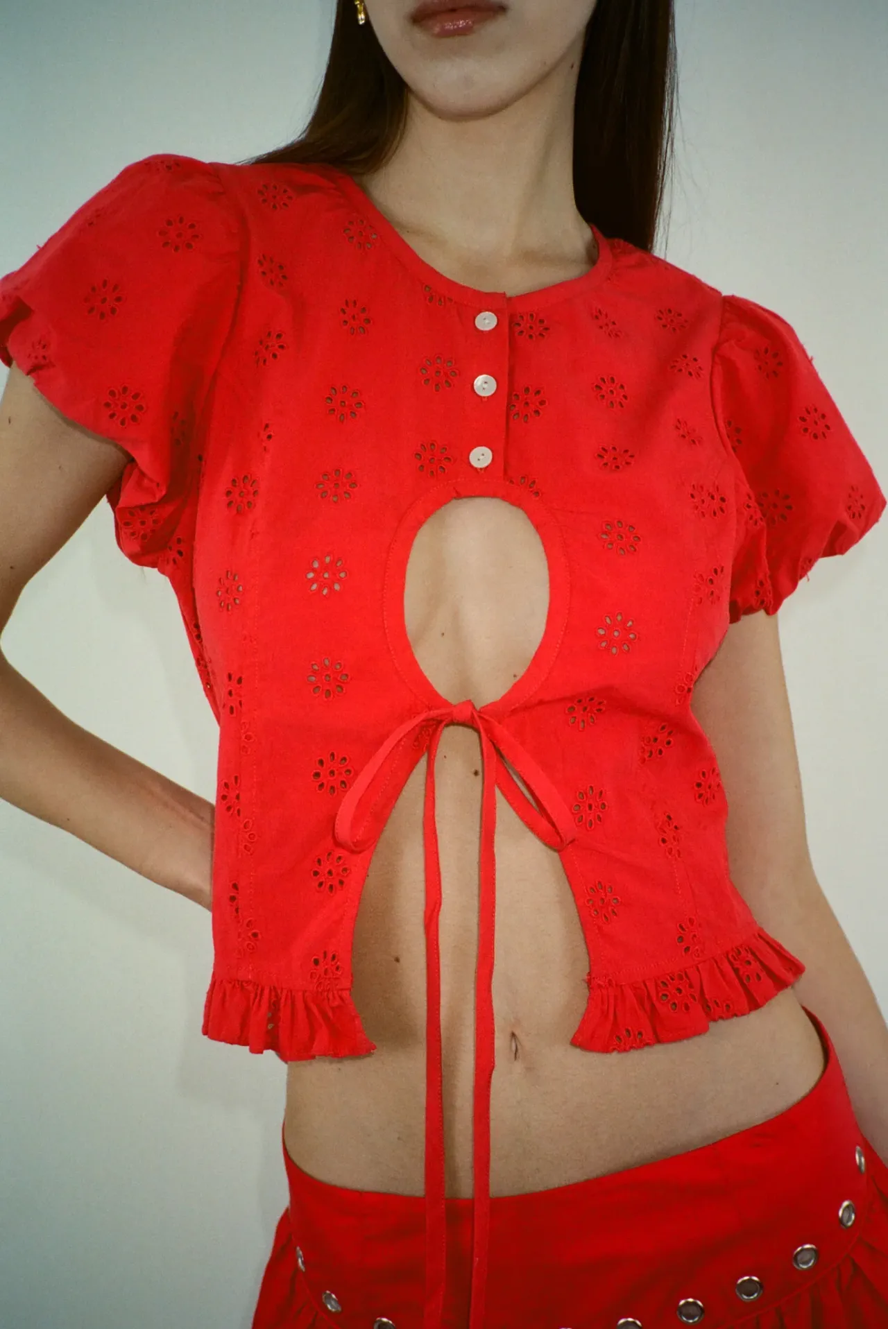 Women Sandy Liang Tops^Cameo Top In Red