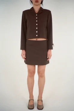 Women Sandy Liang Outerwear^Charm Jacket In Brown