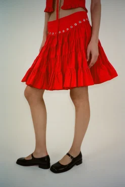 Women Sandy Liang Skirts^Chumi Skirt In Red