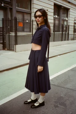 Women Sandy Liang Uniform^Ennis Jacket In Dark Navy