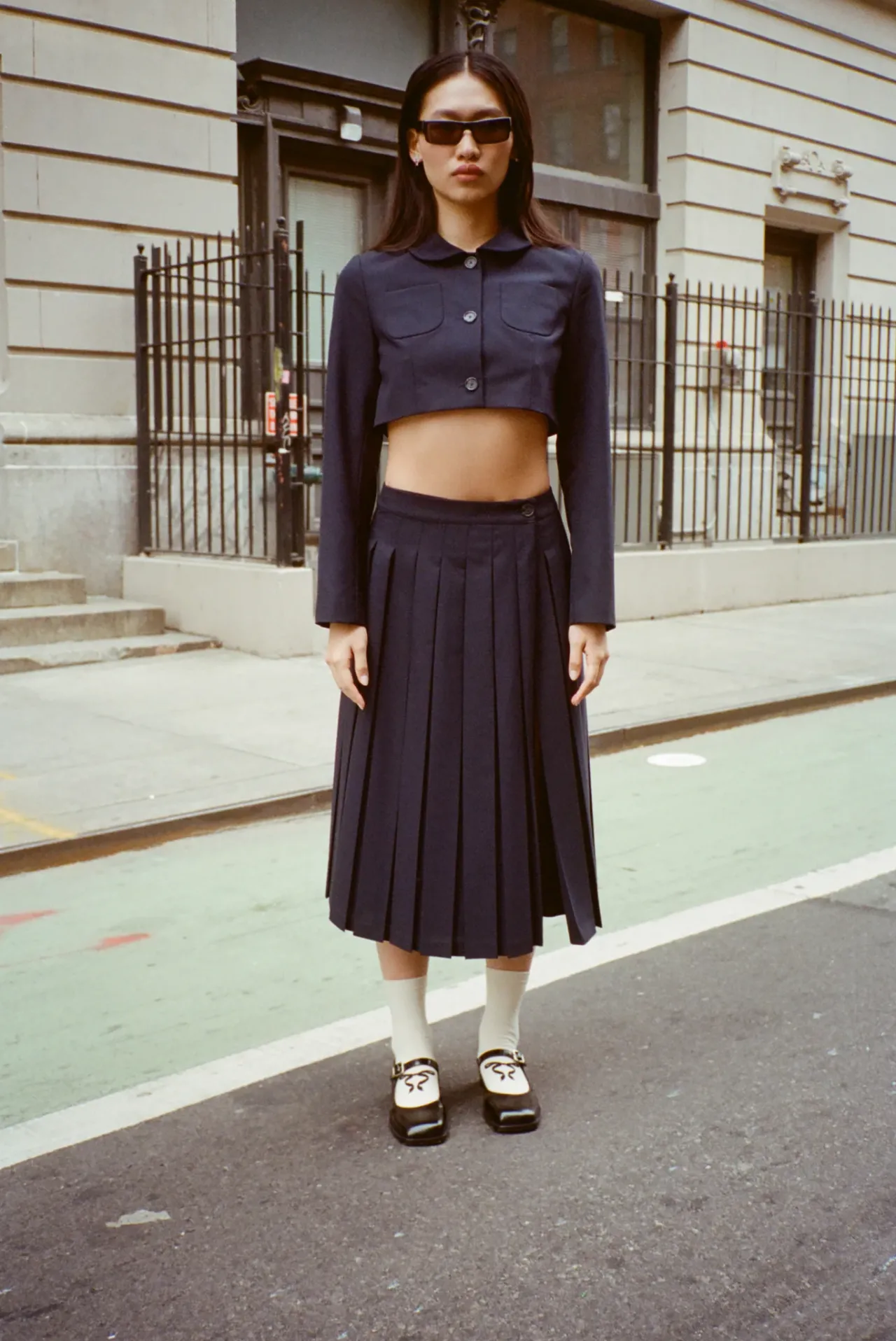 Women Sandy Liang Uniform^Ennis Jacket In Dark Navy