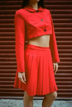 Women Sandy Liang Uniform^Ennis Jacket In Red
