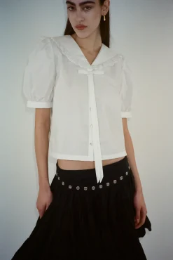 Women Sandy Liang Tops^Florent Top In White