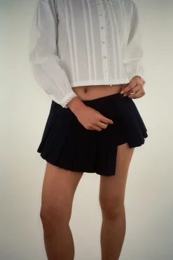 Women Sandy Liang Skirts^Franc Skort In Dark Navy