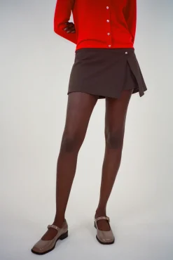 Women Sandy Liang Uniform^Goto Skort In Brown