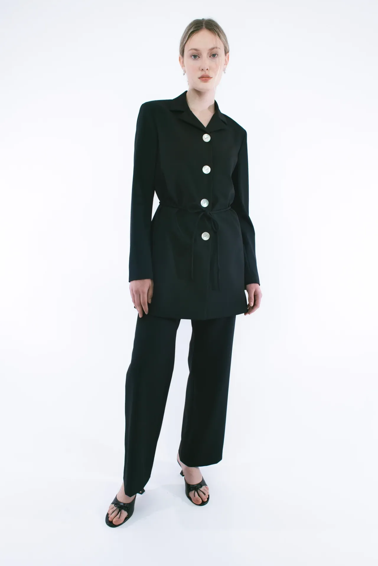 Women Sandy Liang Outerwear^Greene Coat In Black