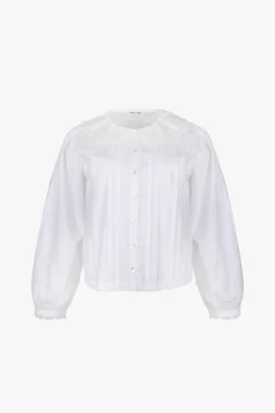 Women Sandy Liang Uniform^Grove Top In White