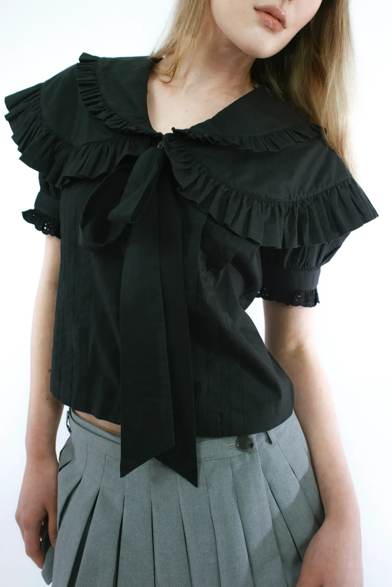 Women Sandy Liang Tops^Guagua Top In Black