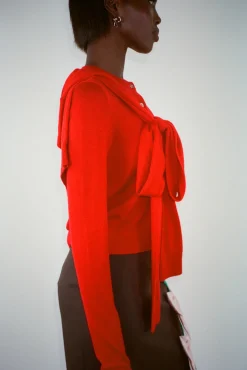 Women Sandy Liang Knits^Hermit Cardigan In Red
