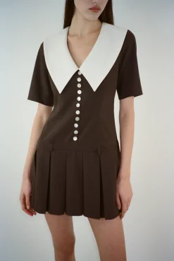 Women Sandy Liang Dresses^Kerry Dress In Brown