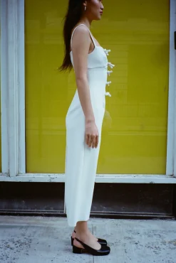 Women Sandy Liang Dresses^Leonie Dress In Bone