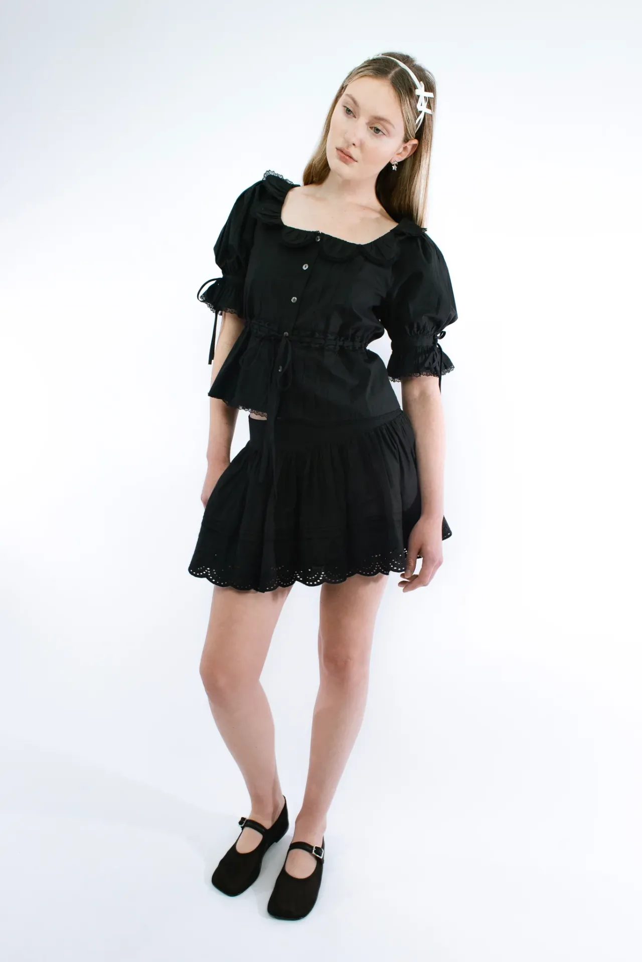 Women Sandy Liang Tops^Melon Top In Black