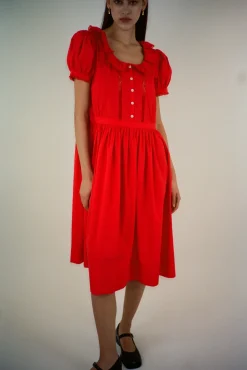 Women Sandy Liang Dresses^Middy Dress In Red
