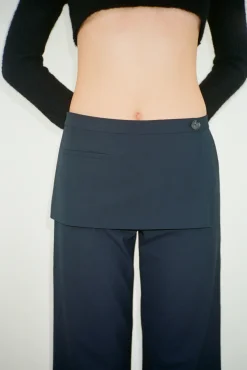 Women Sandy Liang Uniform^Mott Pant In Navy