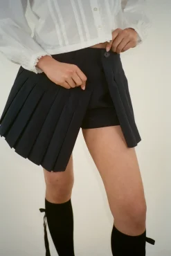 Women Sandy Liang Skirts^Paris Skort In Dark Navy