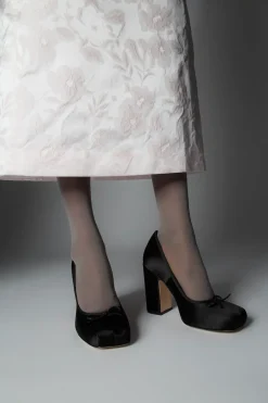 Women Sandy Liang Bridal^Pointe Pump 100 In Black Satin