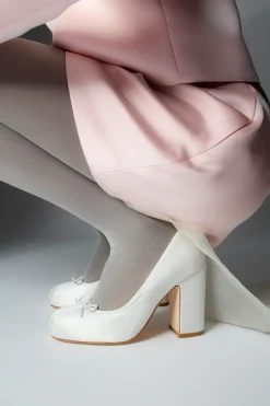 Women Sandy Liang Bridal^Pointe Pump 100 In Pearl Satin