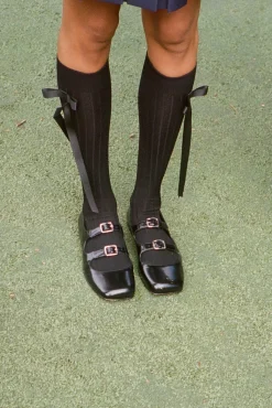 Women Sandy Liang Uniform^Recital Socks In Black