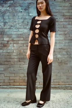 Women Sandy Liang Pants^Ride Pant In Black