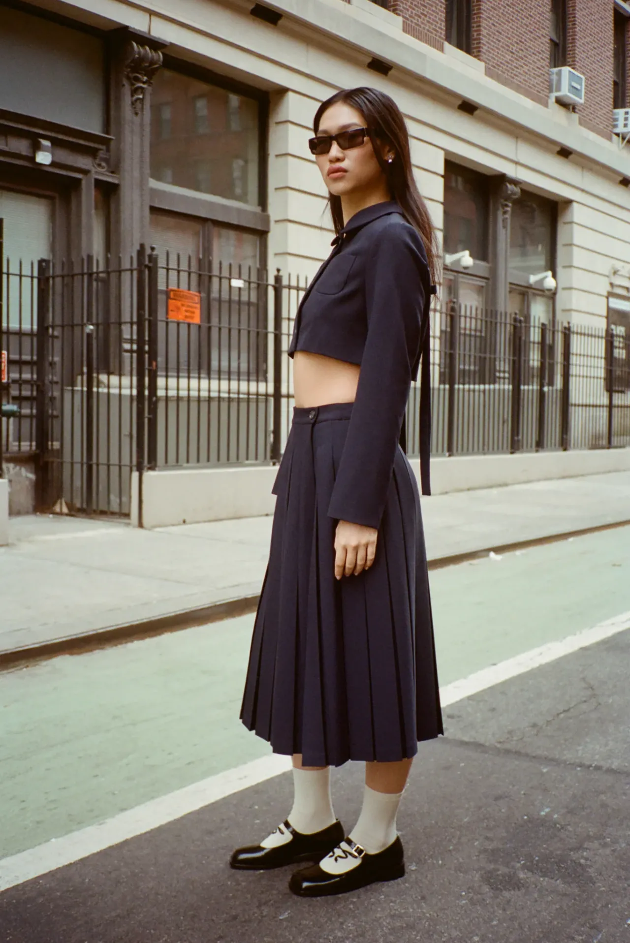 Women Sandy Liang Skirts^Uniform Skort In Dark Navy